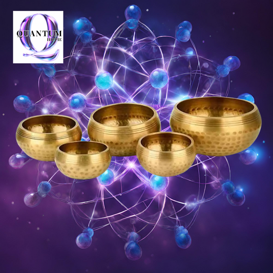 Quantum Meditation Set - Tibetan Hand-Hammered Singing Bowls